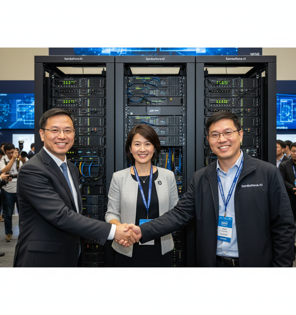 Foxconn, Intel Partner with SambaNova for Rack-Scale AI Infrastructure — AI-generated illustration