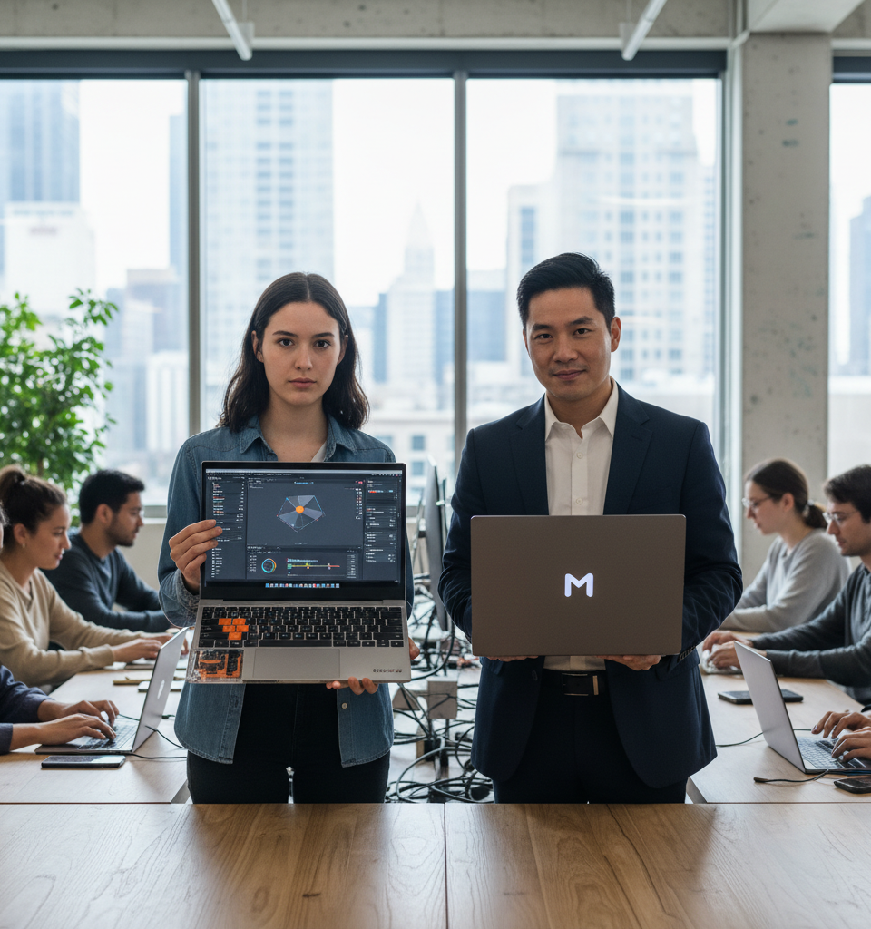 Framework Laptop 13 Pro Challenges MacBook Neo: A New Rivalry in Premium Windows Portables — AI-generated illustration