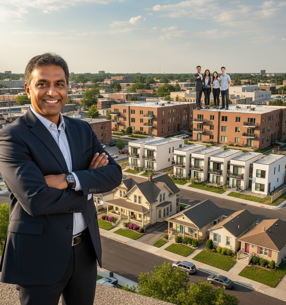 From $12/Hour to 10 Rental Units: A Real Estate Investment Success Story — AI-generated illustration