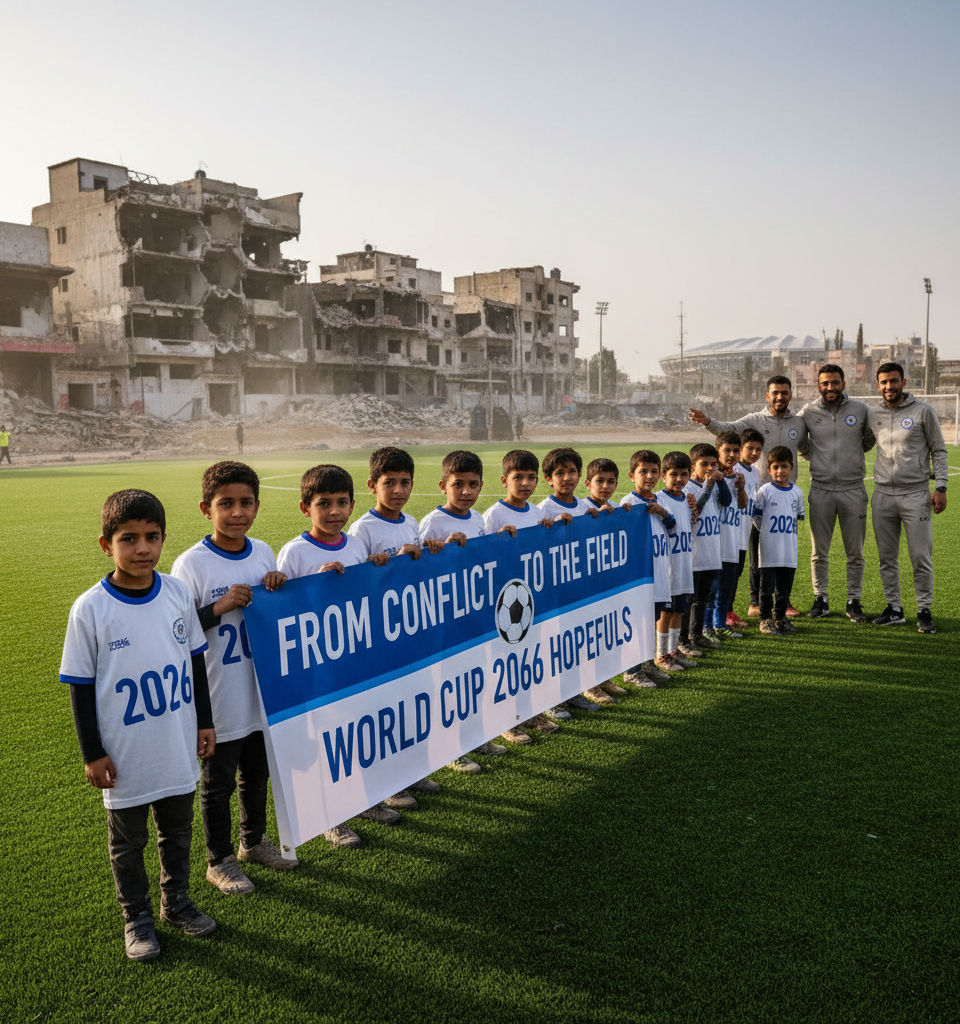 From Conflict to the Field: Child Refugees Poised for World Cup 2026 Spotlight — AI-generated illustration