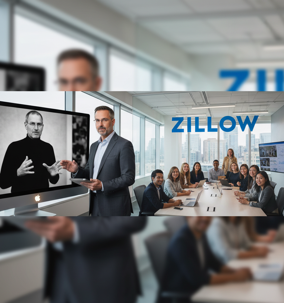 From Microsoft to Zillow: How Steve Jobs Inspired Jeremy Wacksman's Transformative Leadership — AI-generated illustration