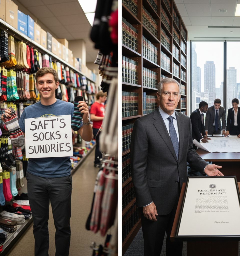 From 'Socks' to Statutes: Stuart Saft's Unconventional Path to Real Estate Law Icon — AI-generated illustration