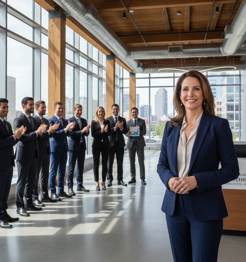 From Top Producer to CEO: Laurie Mecier-Brochu's Strategic Ascent at Four Seasons Sotheby's International Realty — AI-generated illustration