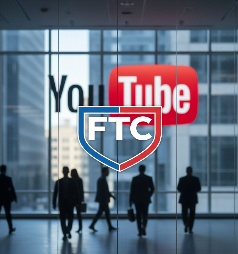 FTC Nearing Complaint Against YouTube Over Content Moderation Transparency — AI-generated illustration