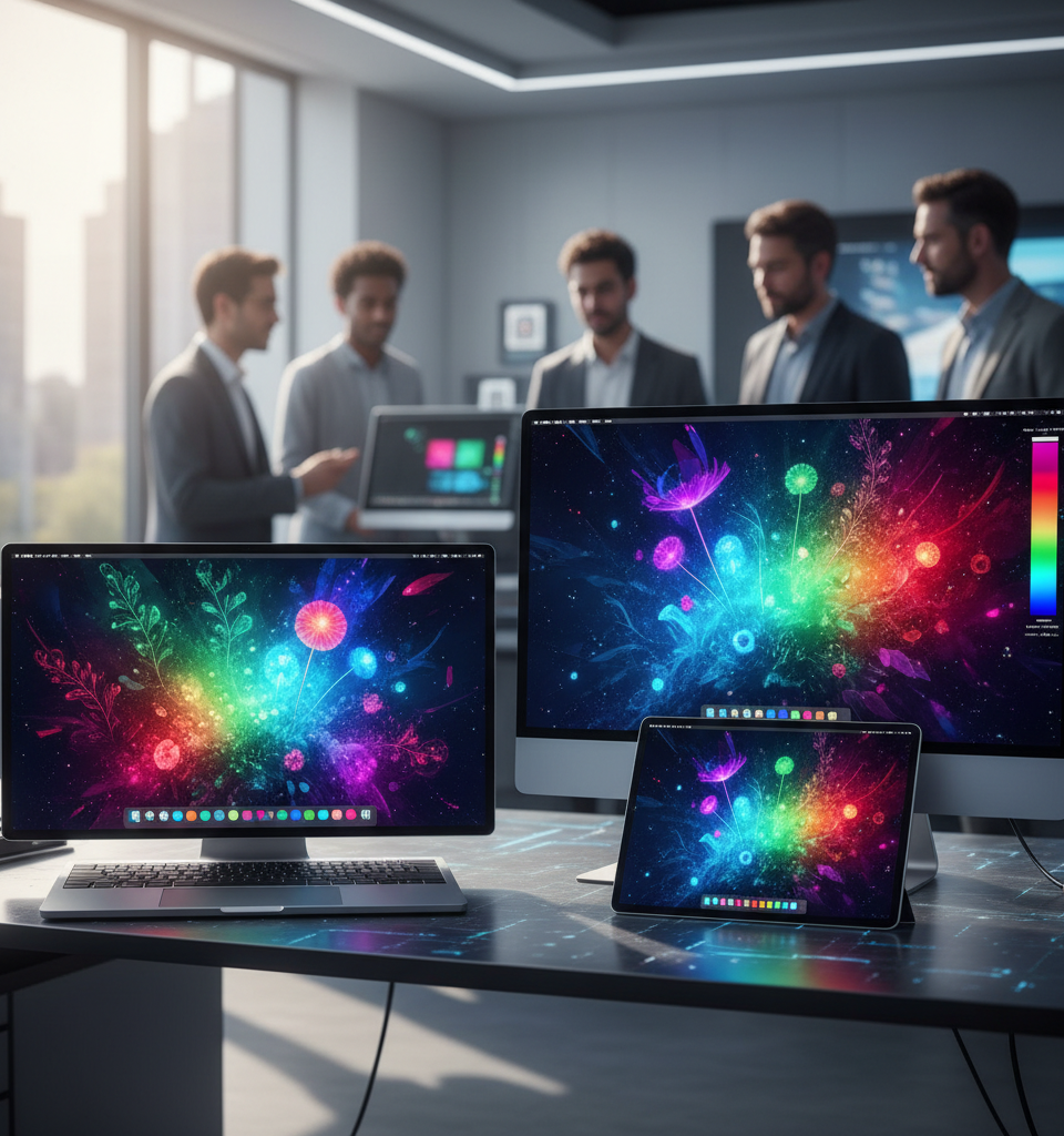 Future OLED Macs, iPads Could Offer Enhanced Color Gamut, Report Suggests — AI-generated illustration