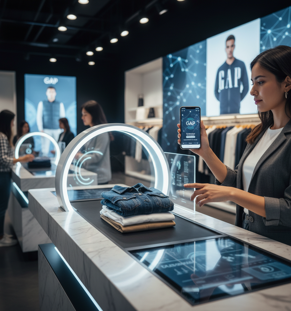 Gap says it will launch checkout within Google's Gemini, in an AI first from a major fashion company — AI-generated illustration