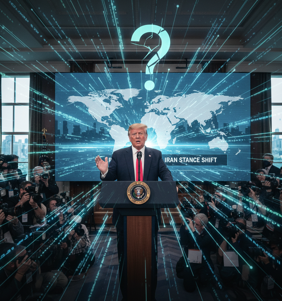 Geopolitical Tensions Ease as Trump Shifts Iran Stance, While AI Faces Crucial 'Reckoning' — AI-generated illustration