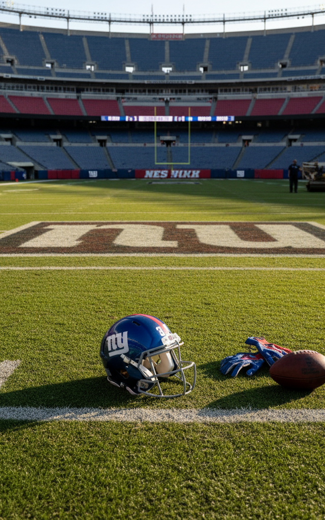 Giants Release Longest-Tenured Player, Wide Receiver Darius Slayton — AI-generated illustration