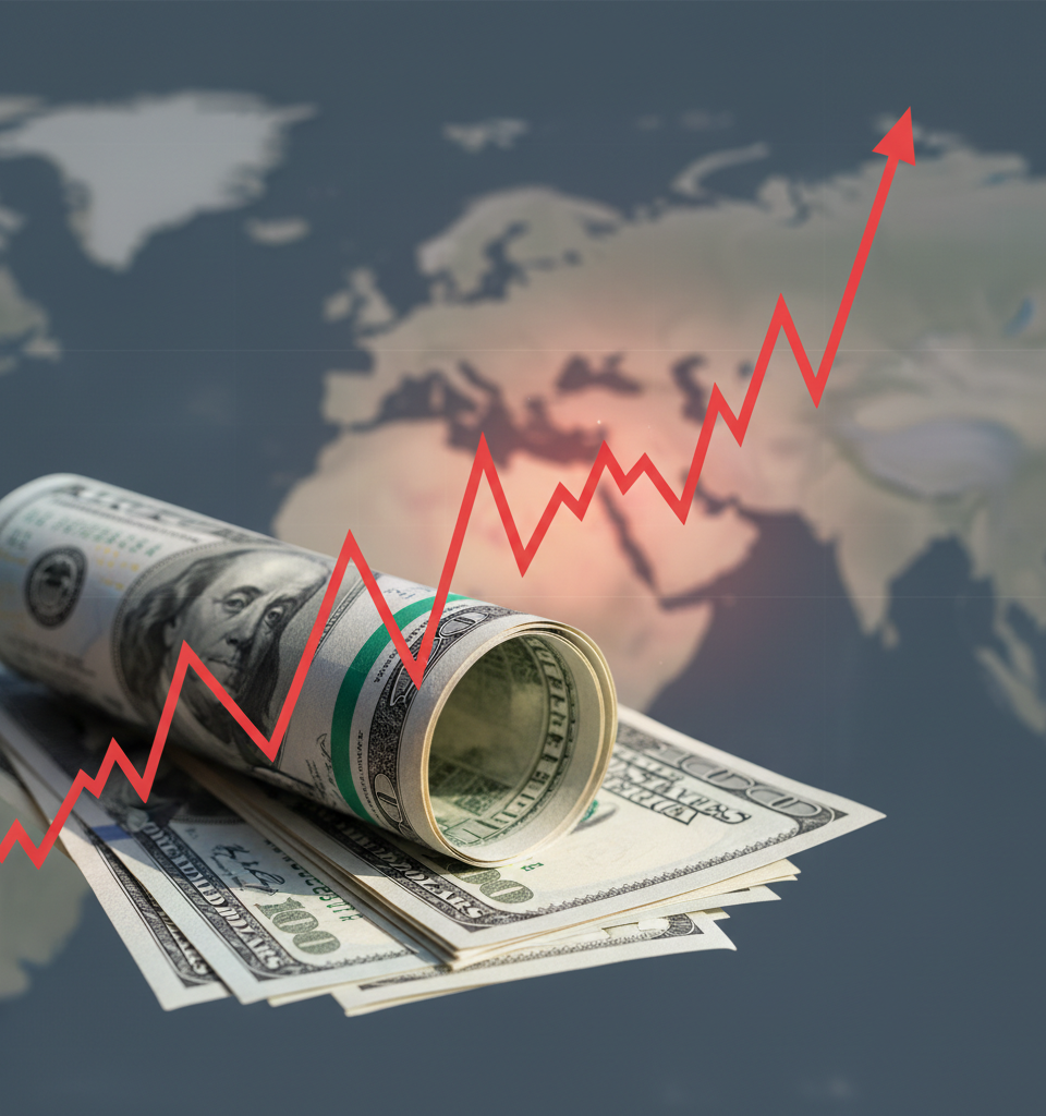 Global Markets on Edge as Escalating Iran-Israel Tensions Bolster Dollar's Safe-Haven Appeal — AI-generated illustration