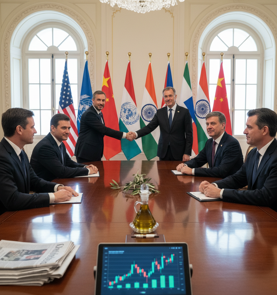 Global Markets Surge on Hopes for Peace, Oil Prices Stabilize Ahead of Diplomatic Talks — AI-generated illustration