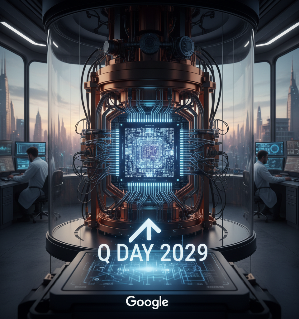 Google bumps up Q Day deadline to 2029, far sooner than previously thought — AI-generated illustration