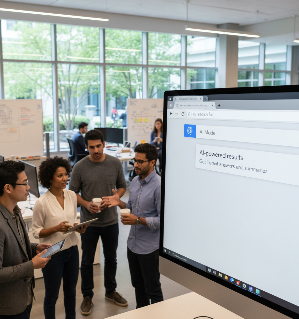 Google Chrome Reportedly Testing Default AI Search Integration — AI-generated illustration
