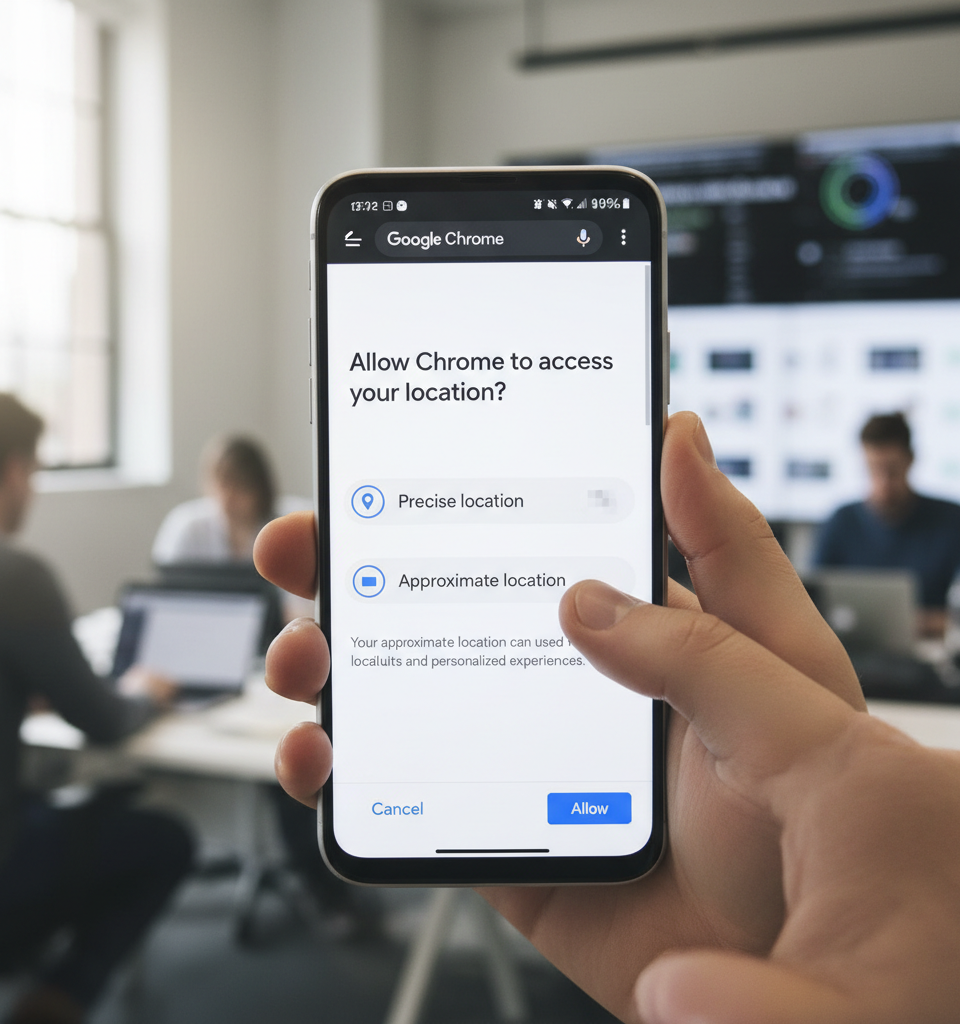 Google Chrome Rolls Out Enhanced Privacy with Approximate Location Sharing on Android — AI-generated illustration