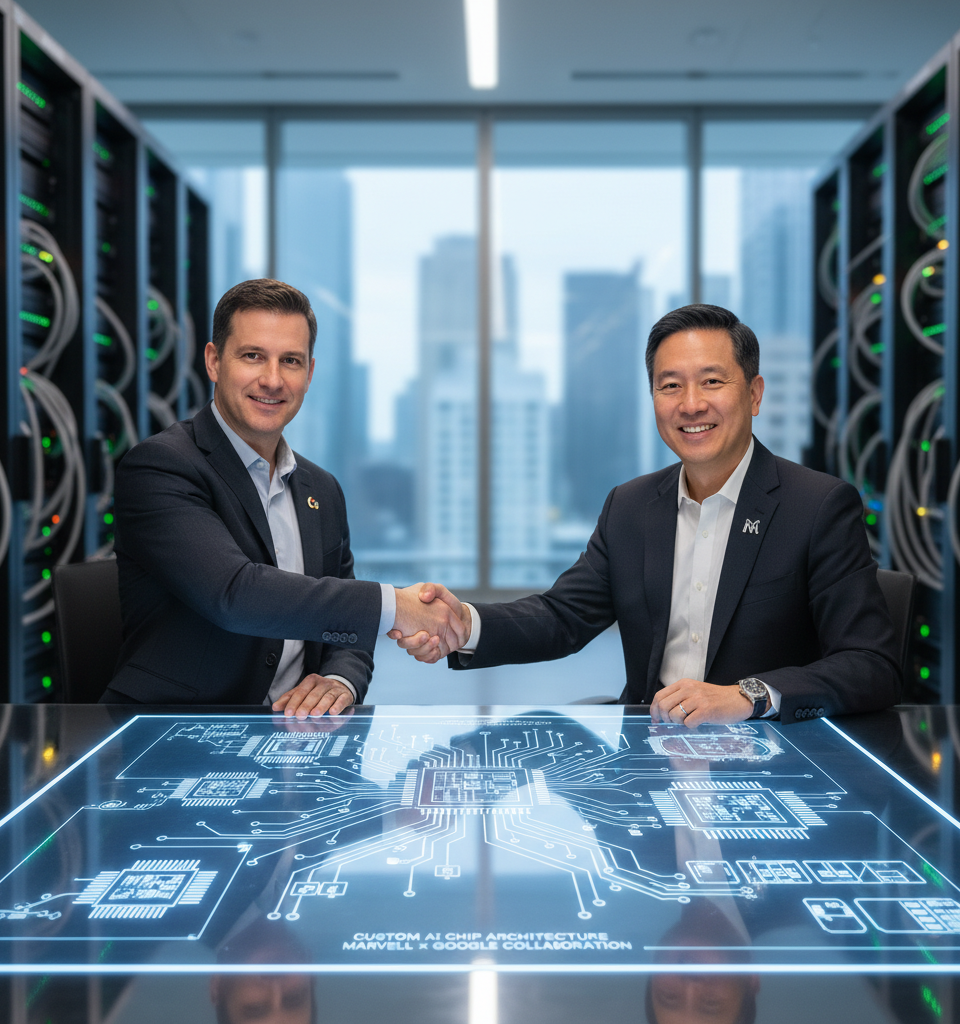 Google Explores Marvell Partnership for Custom AI Chips, Diversifying Beyond Broadcom — AI-generated illustration