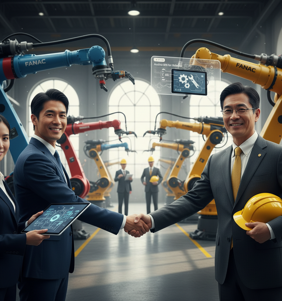Google & Fanuc Forge Alliance: Android-like Transformation for Industrial Robotics — AI-generated illustration