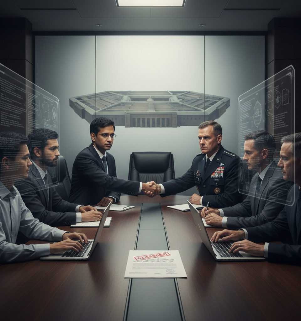 Google Forges Classified AI Pact with Pentagon for 'Lawful Government Purposes' — AI-generated illustration