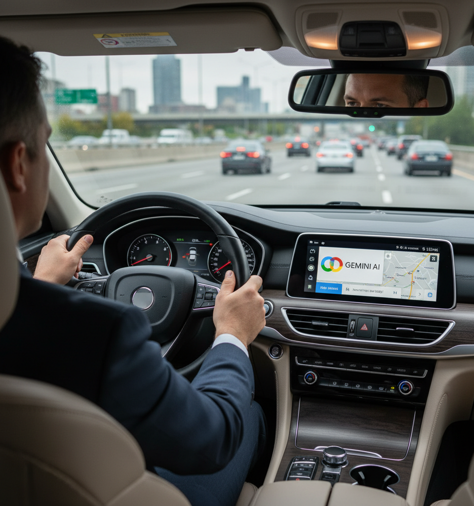 Google Integrates Gemini AI into Millions of Vehicles, Transforming In-Car Experience — AI-generated illustration