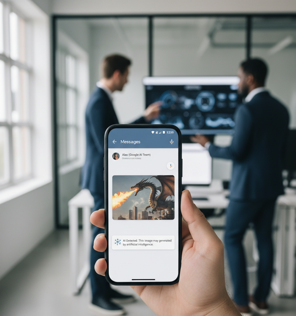 Google Messages May Soon Integrate AI Image Detection Features — AI-generated illustration