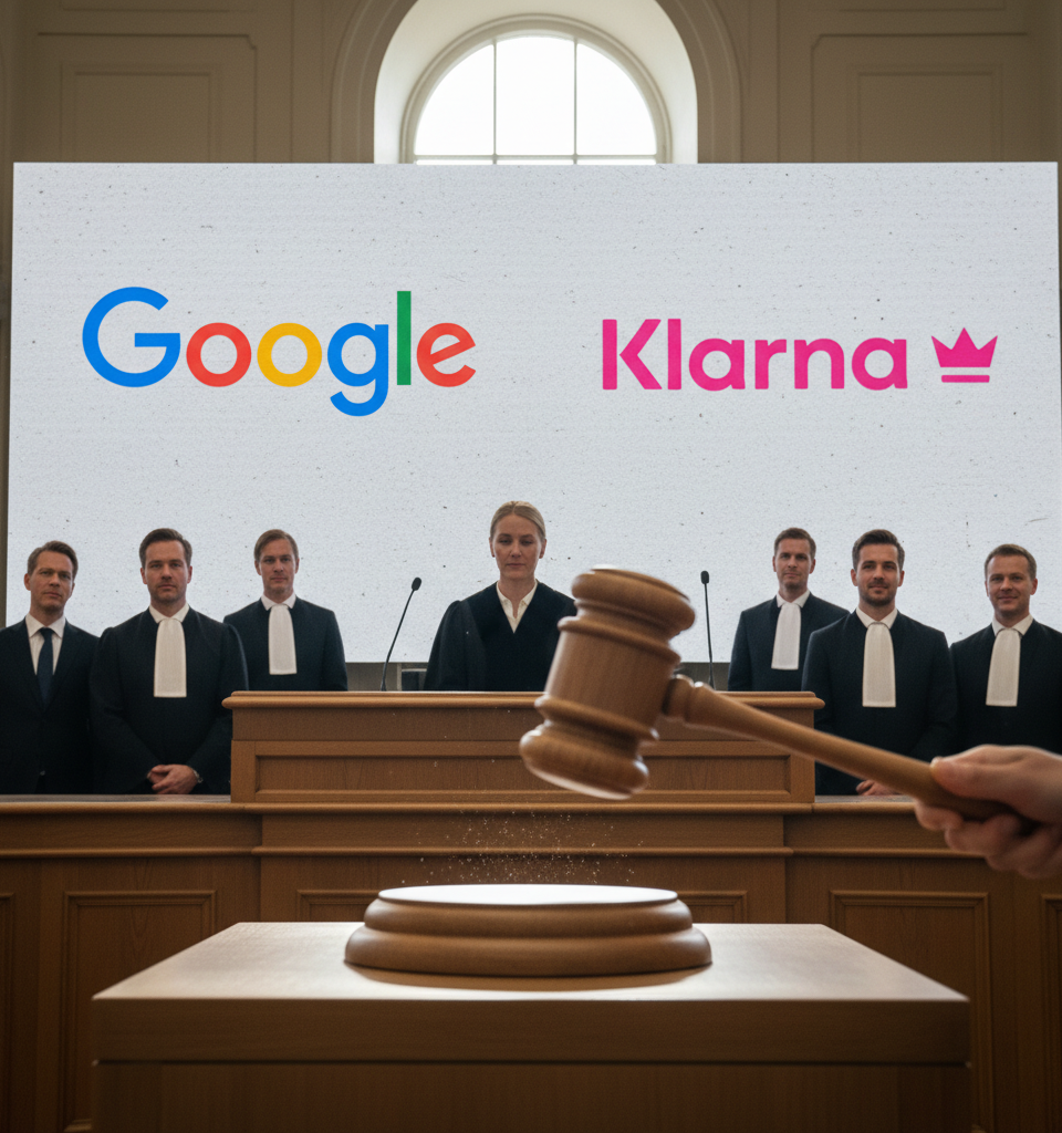 Google Ordered to Pay Nearly $2 Billion to Klarna in Landmark Antitrust Ruling — AI-generated illustration
