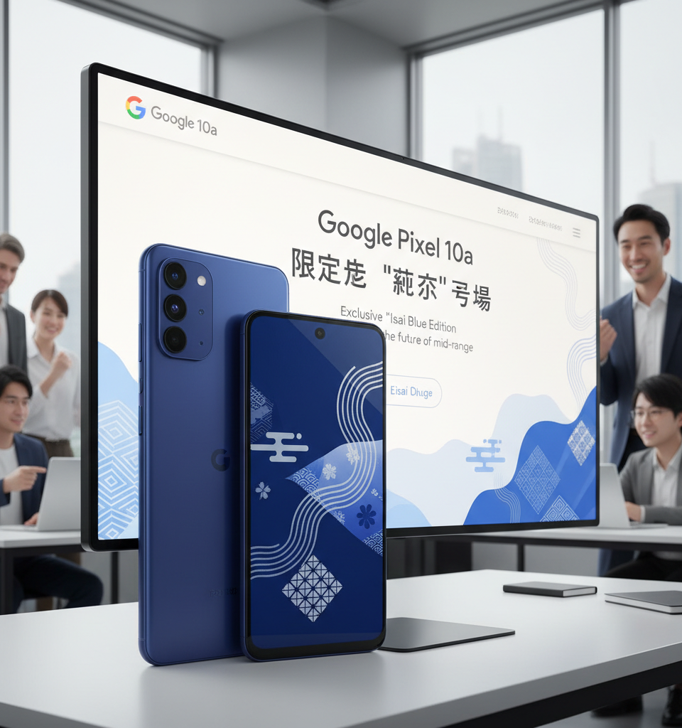 Google Pixel 10a Unveils Exclusive 'Isai Blue' Edition Amidst Growing Mid-Range Competition — AI-generated illustration