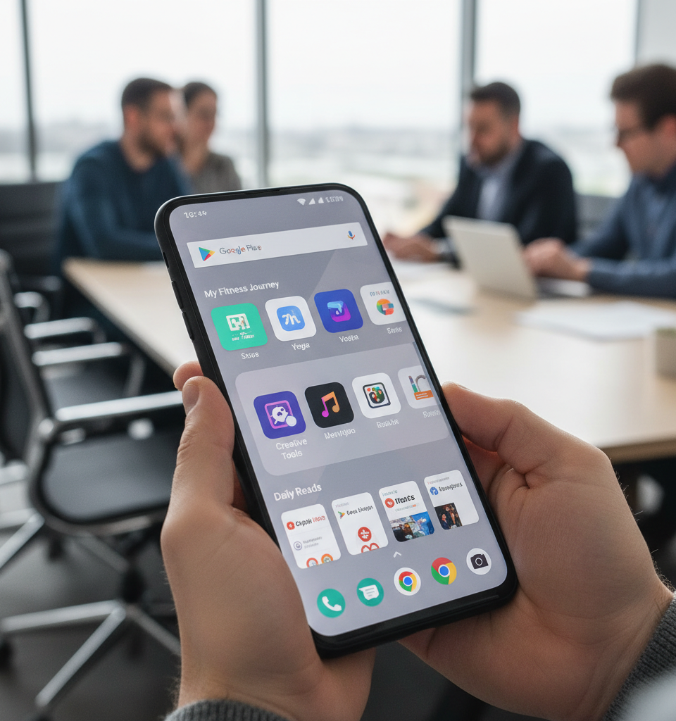 Google Play Store to Enhance User Experience with Individual Collection Widgets — AI-generated illustration