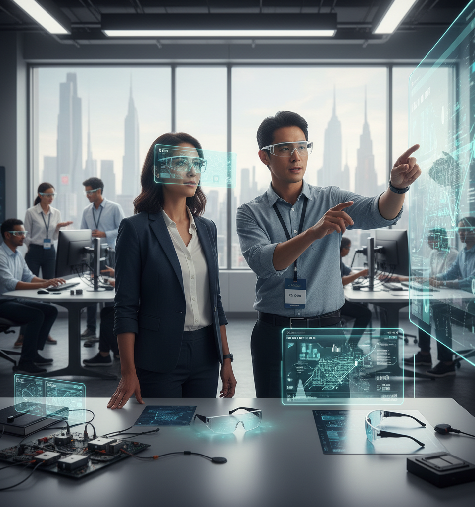 Google's AI Glasses: A Glimpse into the Near Future of Augmented Reality — AI-generated illustration