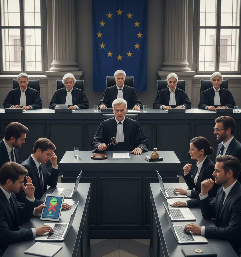 Google's Android Antitrust Fine Upheld by EU's Highest Court — AI-generated illustration