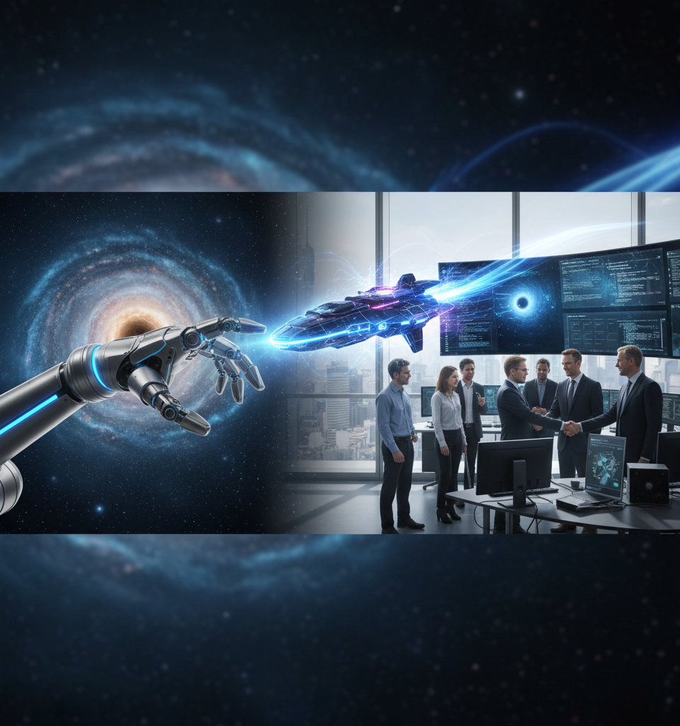 Google's DeepMind Invests in EVE Online Creator CCP Games for Advanced AI Research — AI-generated illustration