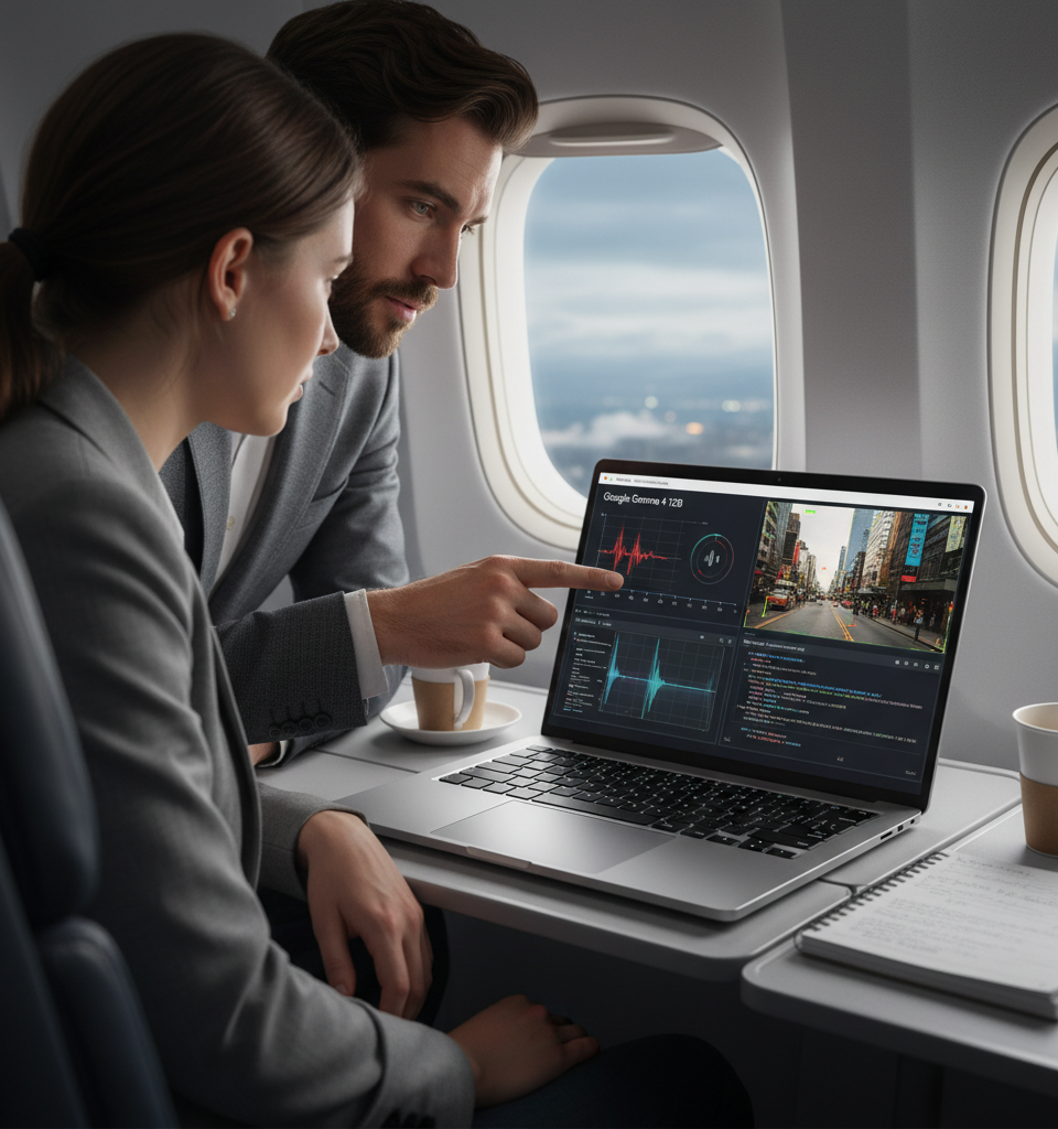 Google's Gemma 4 12B: Edge AI on Standard Enterprise Laptops — AI-generated illustration