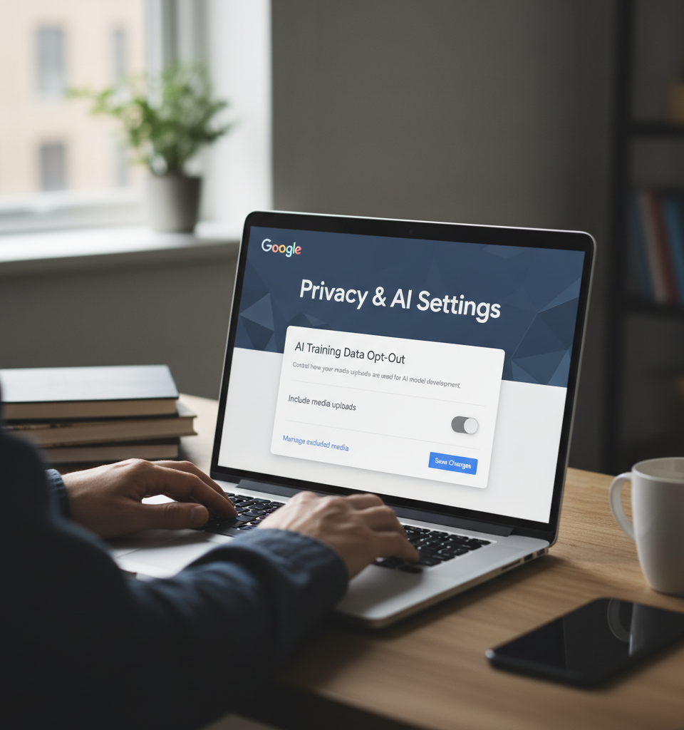 Google Search Update Allows Users to Opt Out of AI Training with Media Uploads — AI-generated illustration