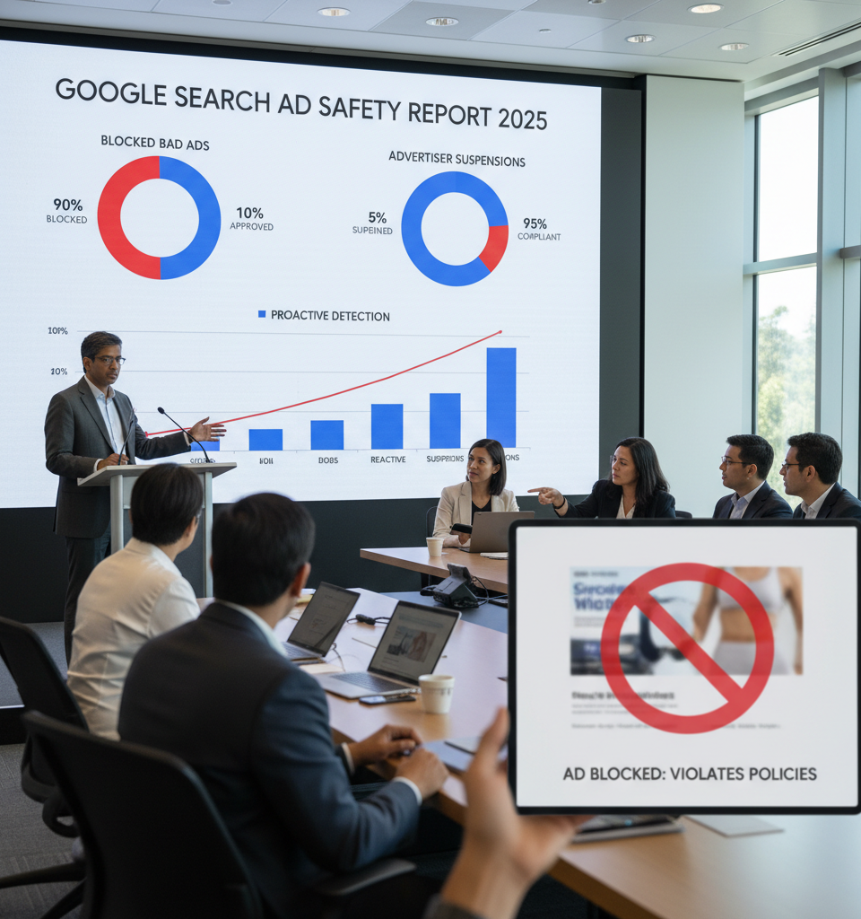 Google Shifts Ad Enforcement: Focuses on Bad Ads Over Advertiser Suspensions — AI-generated illustration