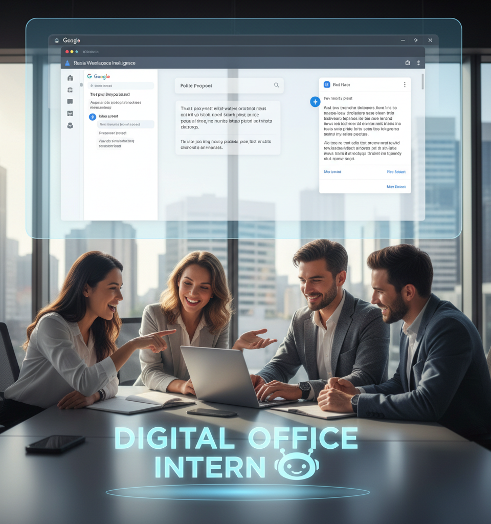 Google Supercharges Workspace with AI: The Rise of the Digital Office Intern — AI-generated illustration