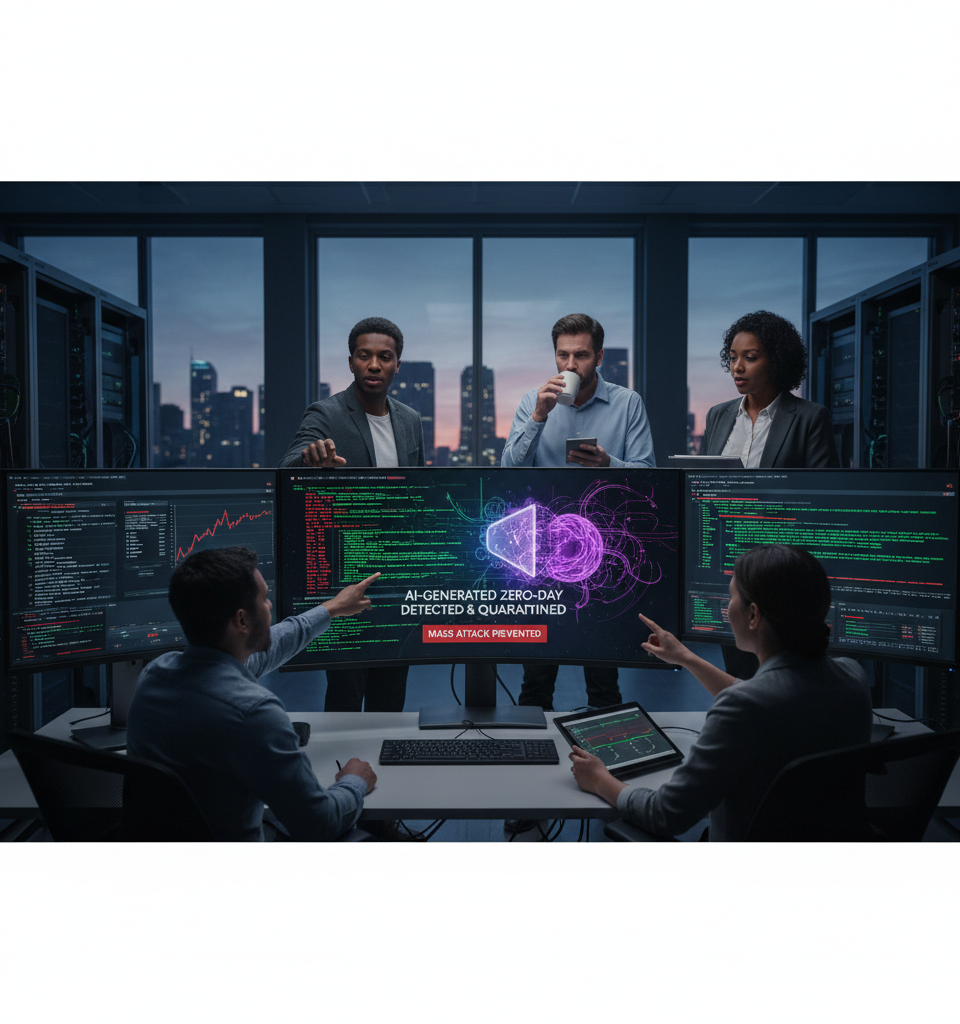 Google Thwarts First AI-Generated Zero-Day Exploit, Preventing Mass Attack — AI-generated illustration