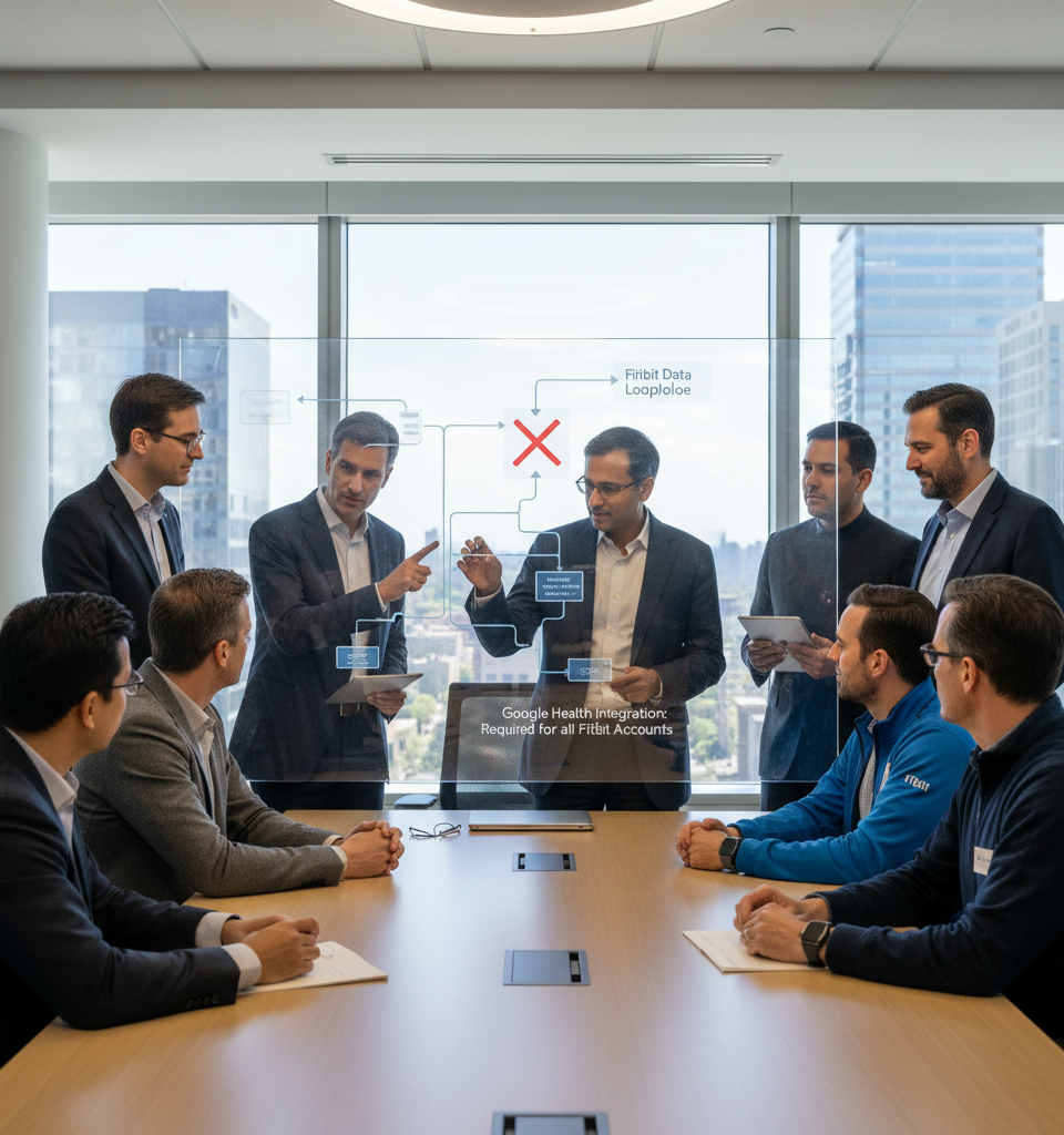 Google to Close Fitbit Health Data Migration Loophole, Mandating Google Health Integration — AI-generated illustration