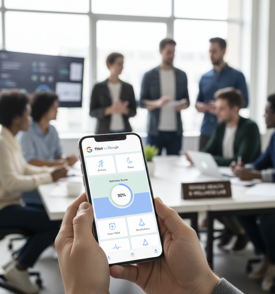 Google Transforms Fitbit App into Unified Health Hub, Redefining Digital Wellness — AI-generated illustration