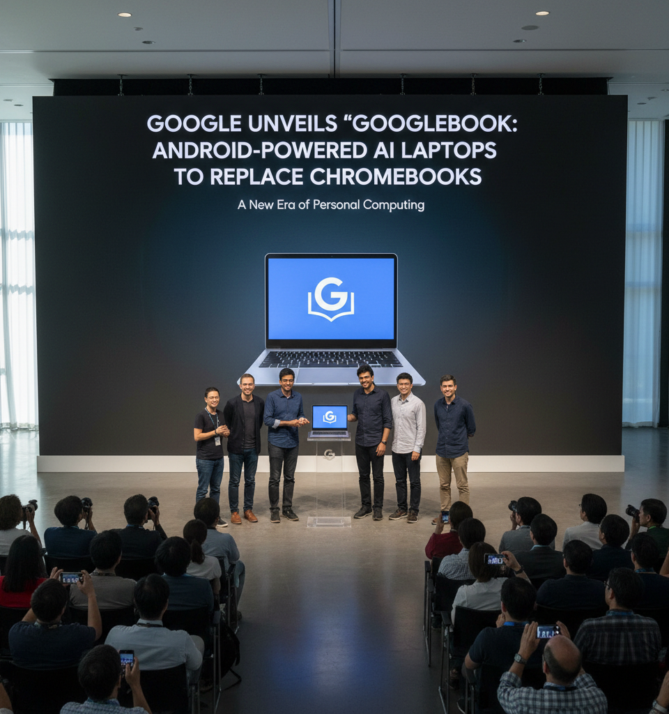 Google Unveils 'Googlebook': Android-Powered AI Laptops to Replace Chromebooks — AI-generated illustration
