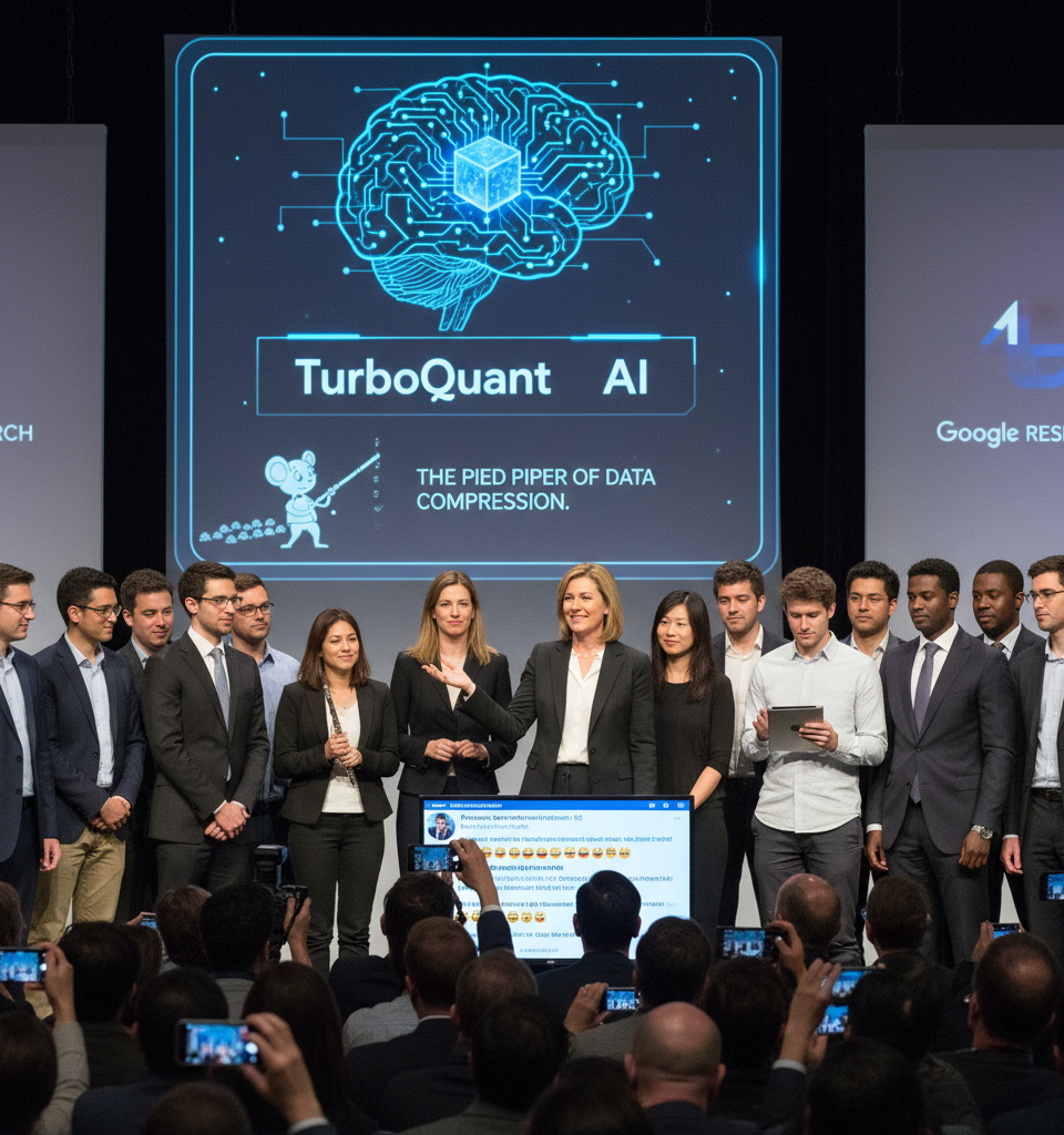Google unveils TurboQuant, a new AI memory compression algorithm — and yes, the internet is calling it ‘Pied Piper’ — AI-generated illustration