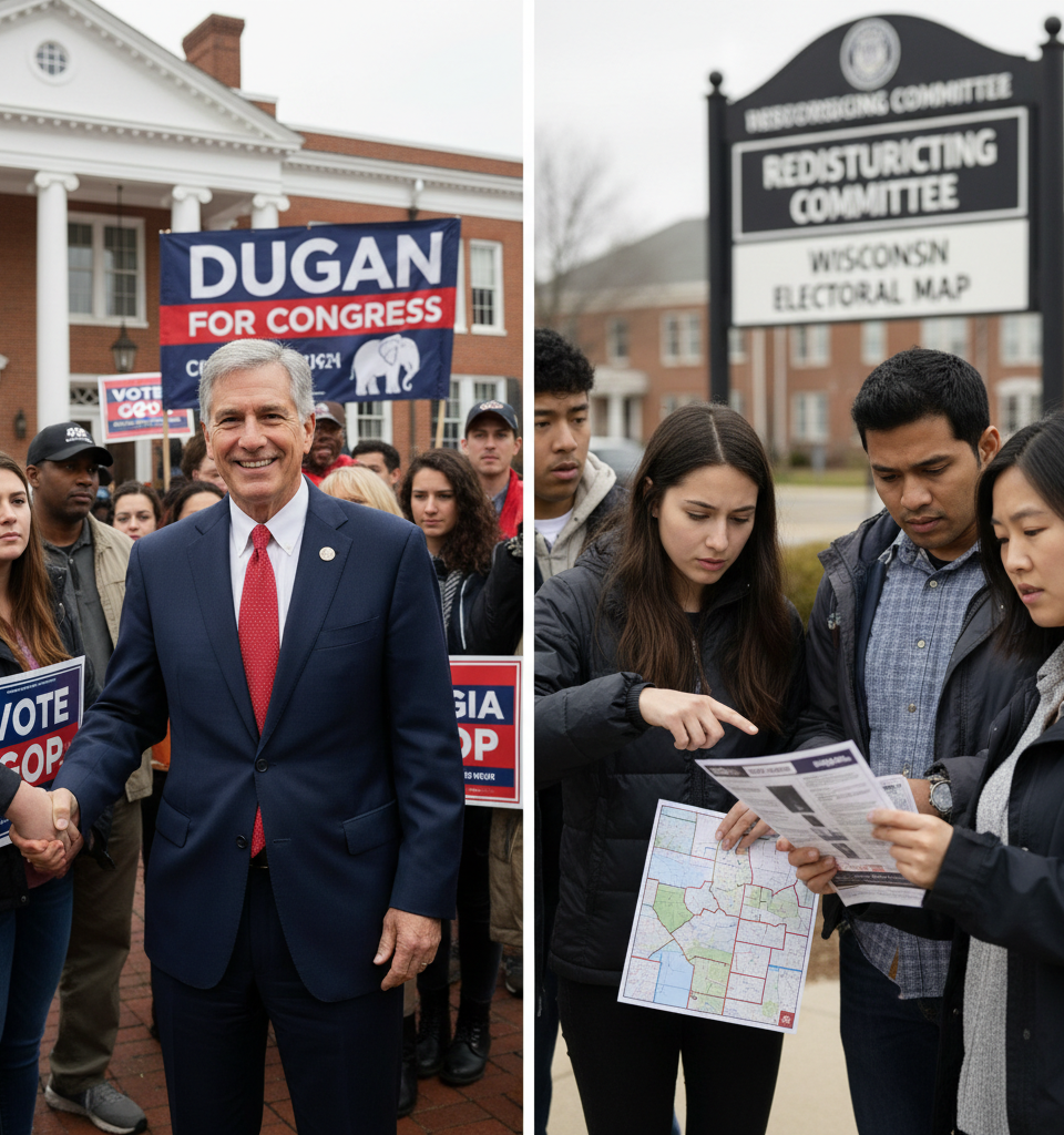 GOP Faces Electoral Headwinds in Georgia, Wisconsin: District Shifts Signal Broader Challenges — AI-generated illustration