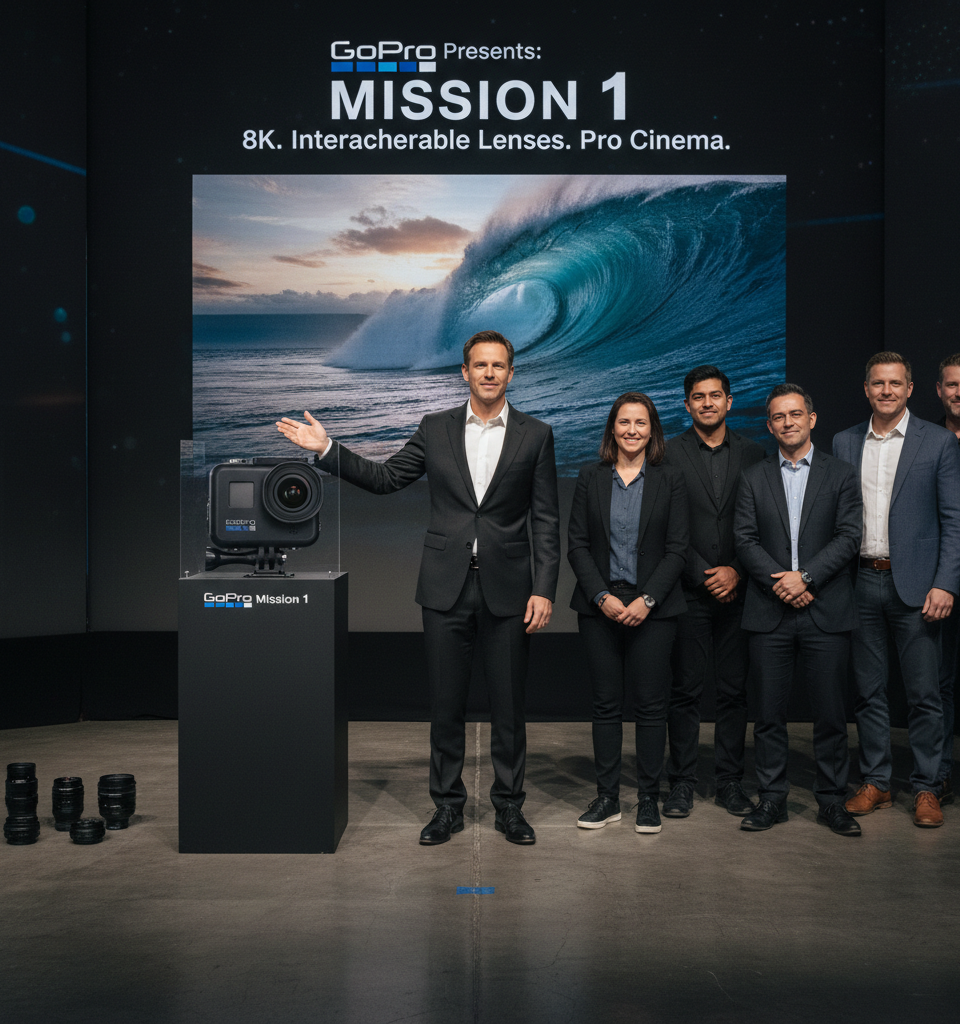 GoPro Unveils Mission 1: 8K, Interchangeable Lenses, and a Bold Bid for Pro Cinema Market — AI-generated illustration