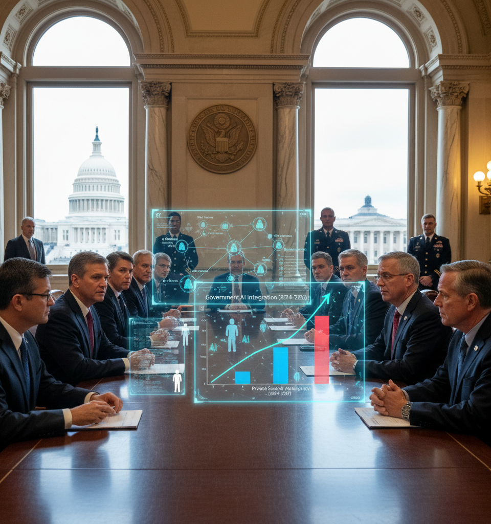 Government AI Adoption Surges: Public Sector Poised to Outpace Private in Agent Integration — AI-generated illustration