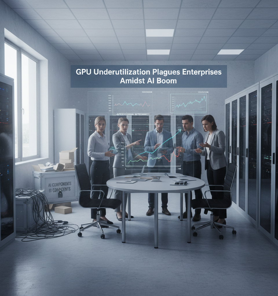 GPU Underutilization Plagues Enterprises Amidst AI Boom, Driving Up Costs and Shortages — AI-generated illustration