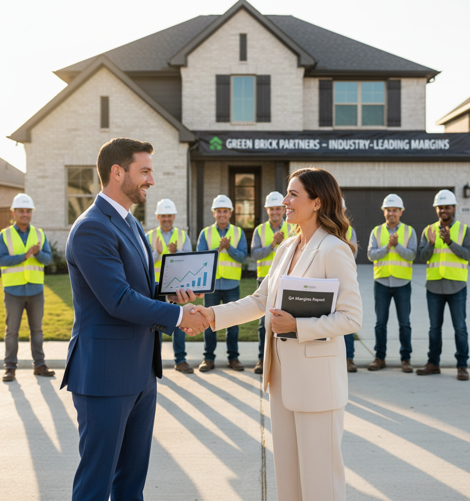 Green Brick Partners Achieves Industry-Leading Margins Amidst Rising Incentives, Bolstering Strategic Flexibility — AI-generated illustration