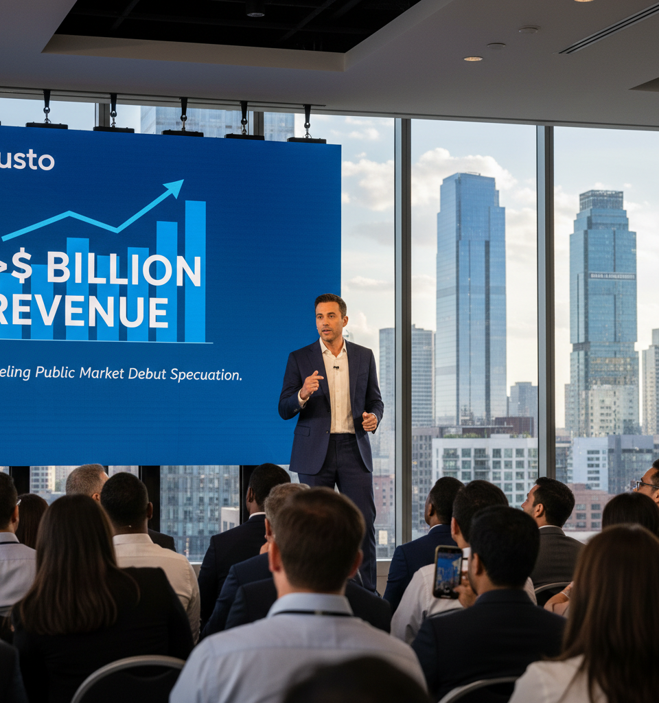 Gusto Surpasses $1 Billion Revenue, Fueling Speculation for Public Market Debut — AI-generated illustration