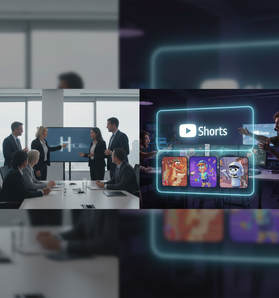 HarperCollins Partners with Toonstar to Transform Books into AI-Generated YouTube Shorts — AI-generated illustration