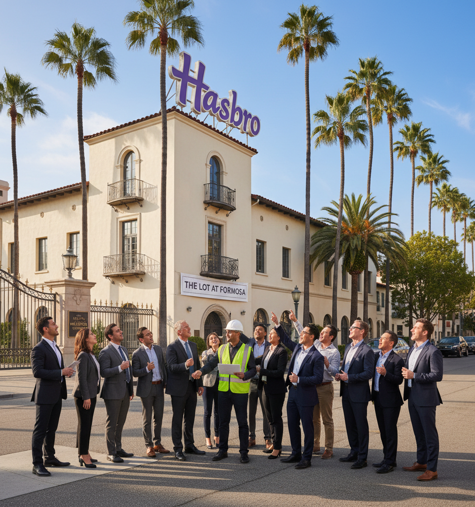Hasbro Expands Westward, Leases Prime Office Space at Historic Hollywood Campus — AI-generated illustration
