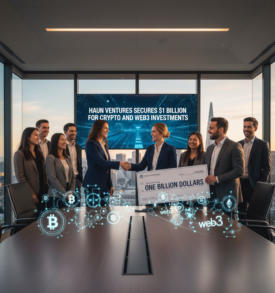 Haun Ventures Secures $1 Billion for Crypto and Web3 Investments — AI-generated illustration