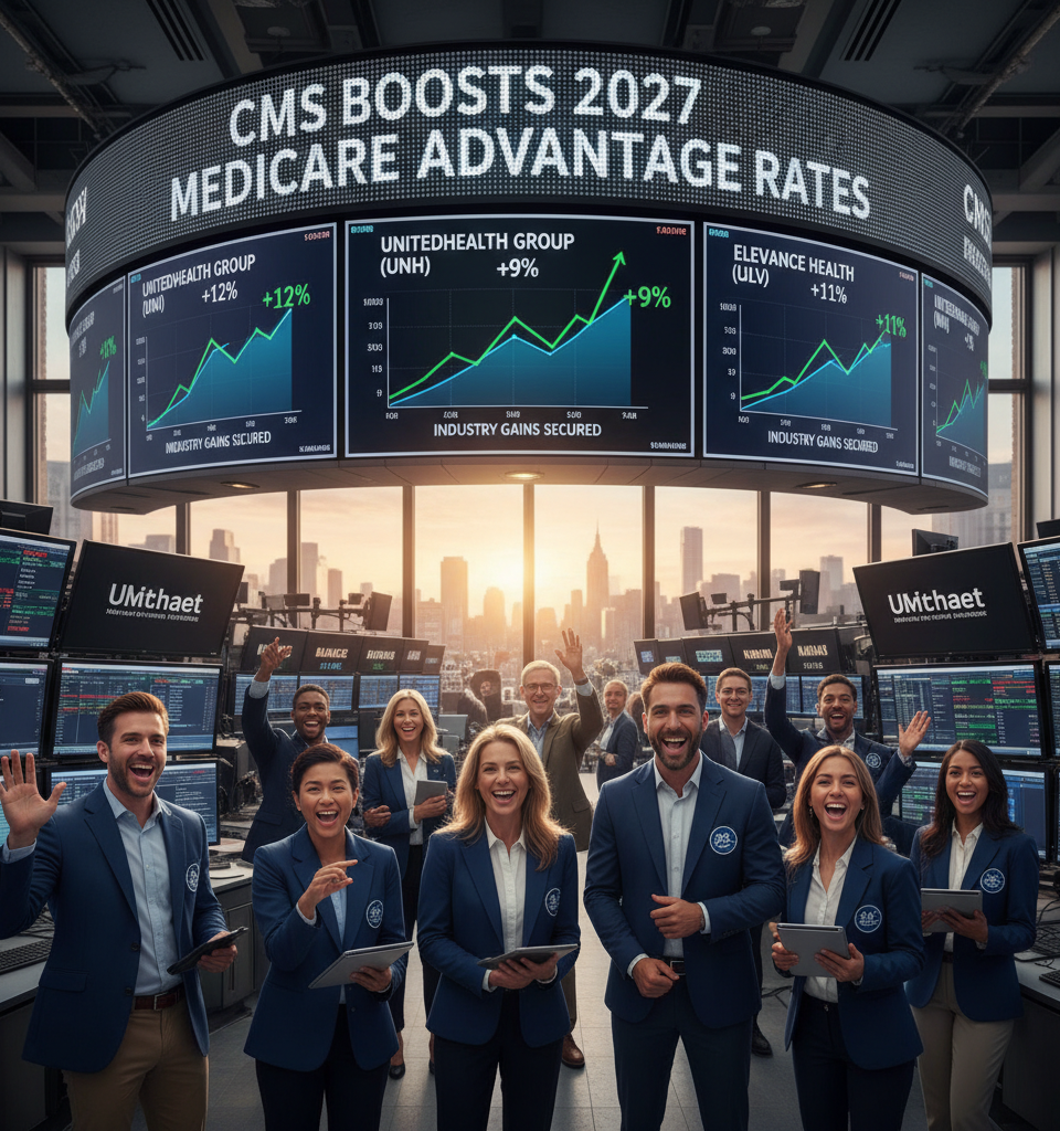 Health Insurers Rally as CMS Boosts 2027 Medicare Advantage Rates, Securing Industry Gains — AI-generated illustration