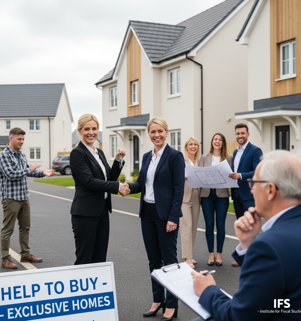 Help to Buy mostly helped high earners, IFS says — AI-generated illustration