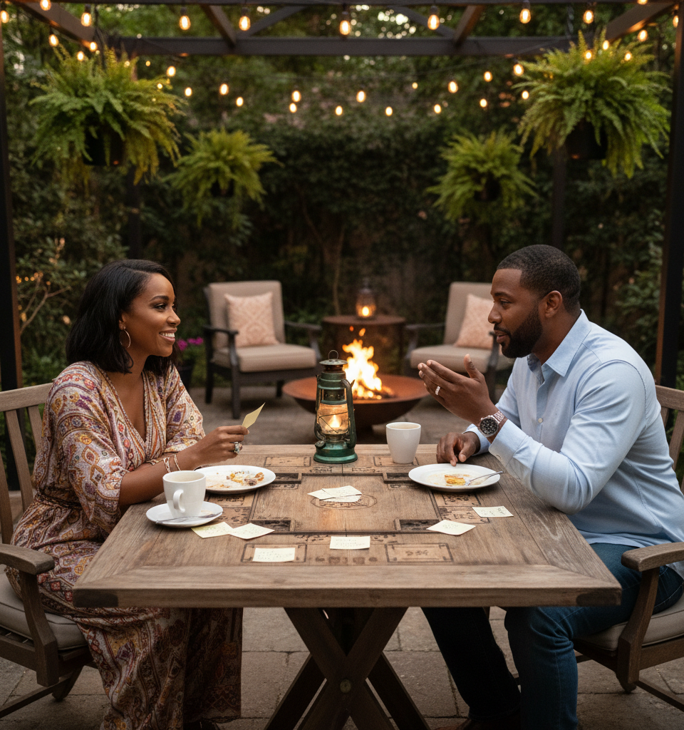 HGTV Alums Egypt Sherrod and Mike Jackson Share Heartfelt Marriage Advice as They Enjoy Unique Date Night — AI-generated illustration