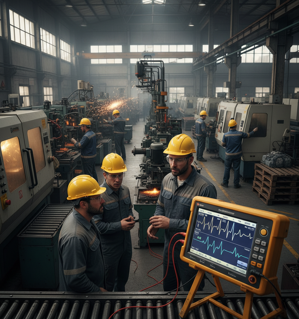 Hidden Power Quality Issues Cost Manufacturers Billions, Disrupting Production Unseen — AI-generated illustration